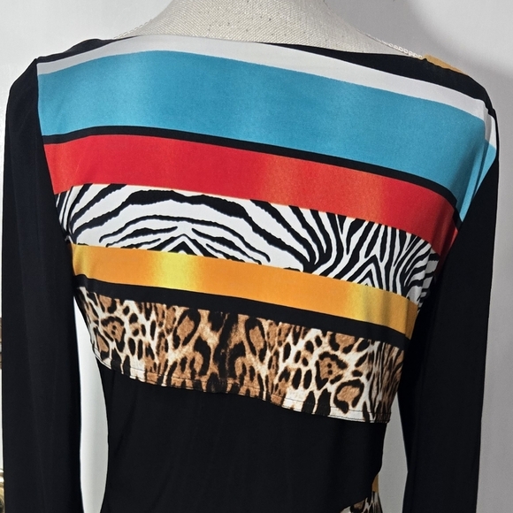 Joseph Ribkoff Colorful Patterned Mini Dress - Picture 6 of 10